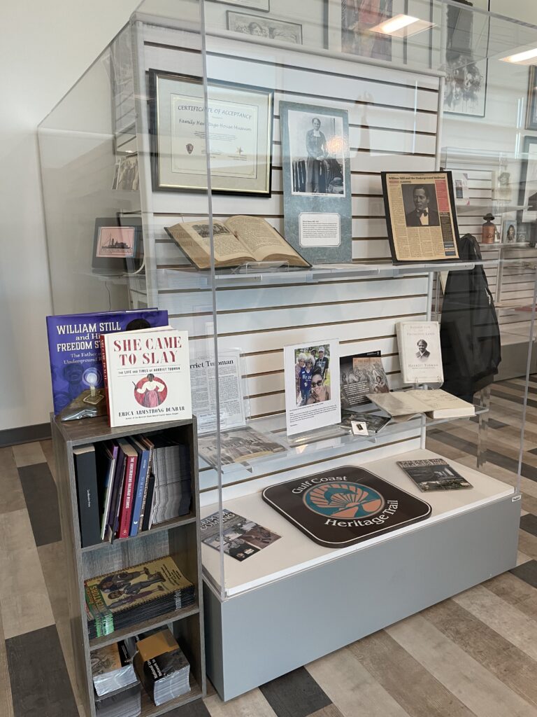 Display case with artifacts